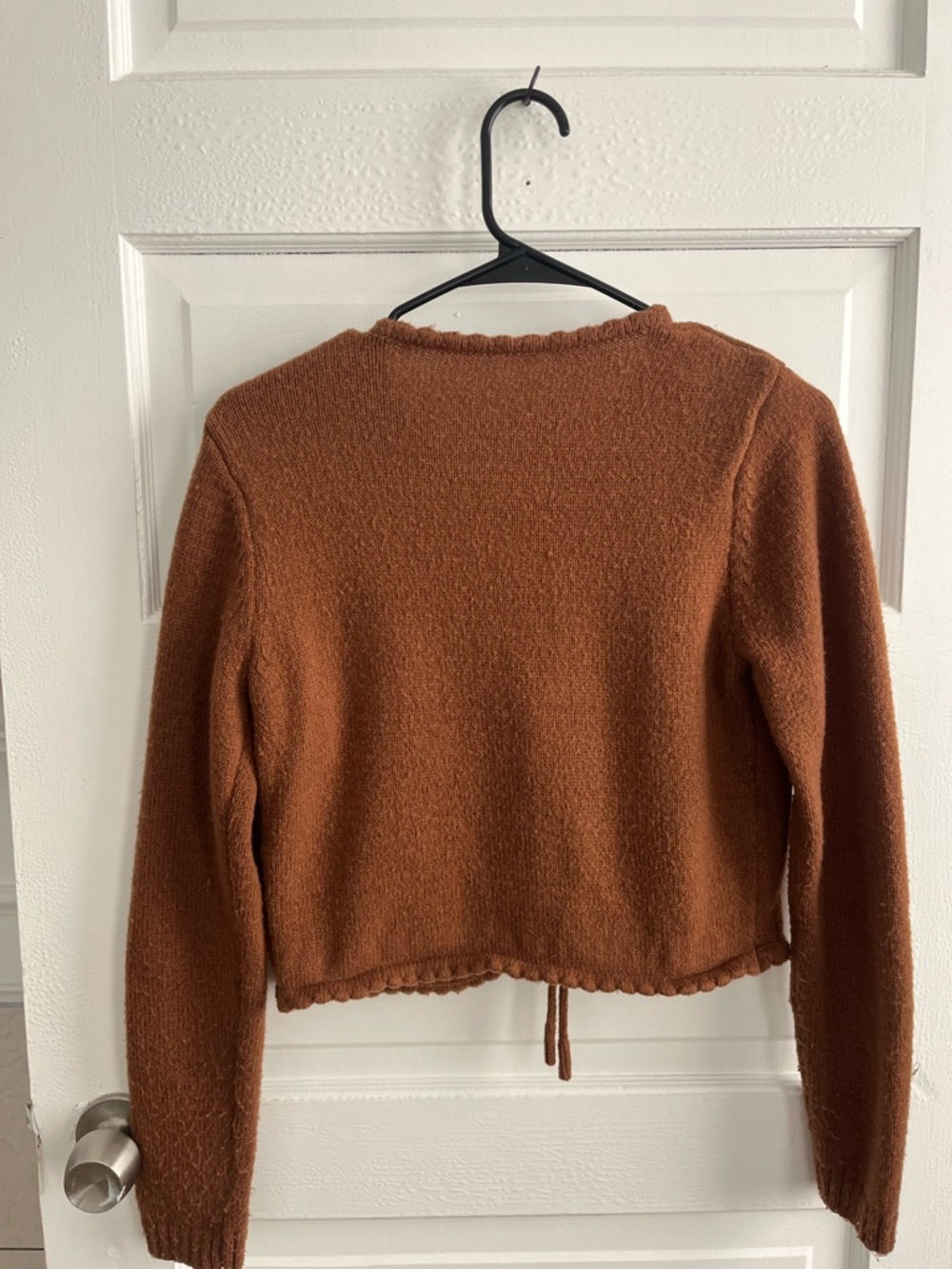 Cider Embroidered Tie-Front Sweater Cardigan - Picture 3 of 3